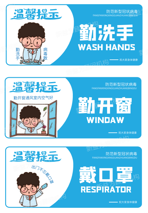 勤洗手、勤開窗標識標牌